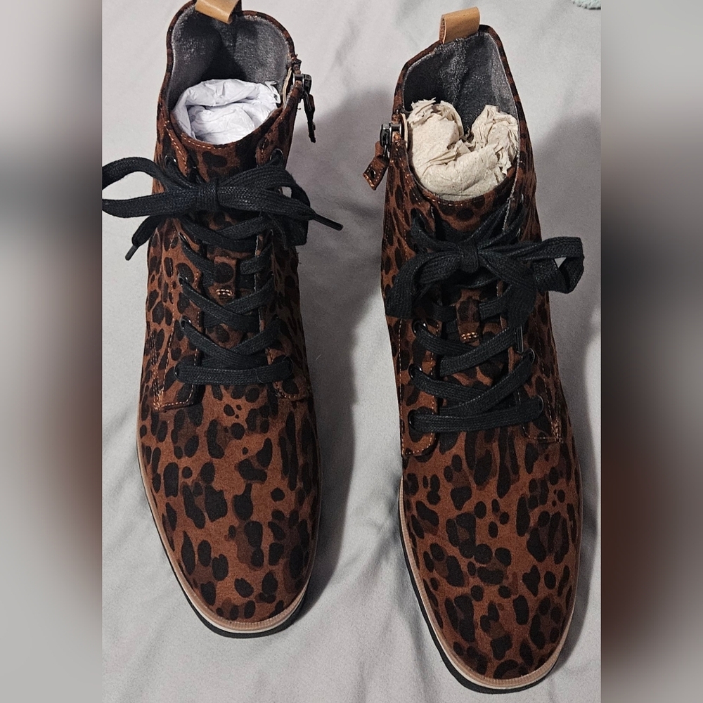 Dr Scholls Leopard Print High-Top Sneakers